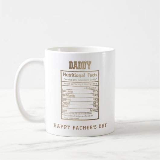 Papa Voedingsfeiten Vaderdag Koffiemok (Links)