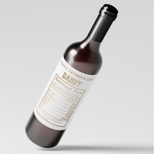 Papa Voedingsfeiten Vaderdag Wijn Etiket