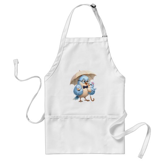 Papa Vogel Keuken Schort Vader Chef Cadeau (Voorkant)