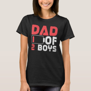 Papa Von 2 Jongens Bester Vater Von Zwei Jungen Fa T-shirt