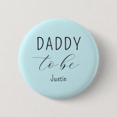 Papa voor Blauwe Baby shower Button (Voorkant)