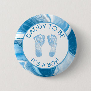 Papa voor Blauwe Baby shower Button