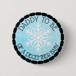 Papa voor Blauwe Winterdecember Baby Button