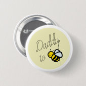 Papa voor de Baby shower van Pappa Gele Button (Voorkant /achterkant)