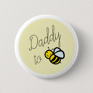 Papa voor de Baby shower van Pappa Gele Button