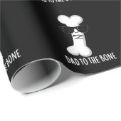 Papa voor de botte schimmelanatomie pun Dark BG Cadeaupapier (Rol Hoek)