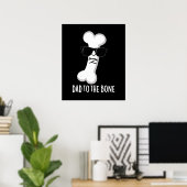 Papa voor de botte schimmelanatomie pun Dark BG Poster (Thuiskantoor)