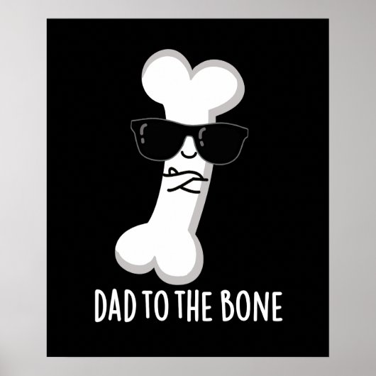 Papa voor de botte schimmelanatomie pun Dark BG Poster (Voorkant)