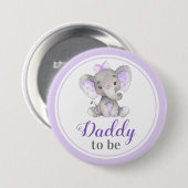 Papa voor de nieuwe vader Baby shower Elephant Ronde Button 7,6 Cm (Voorkant /achterkant)