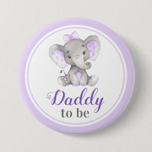 Papa voor de nieuwe vader Papa Baby shower Elephan Ronde Button 7,6 Cm
