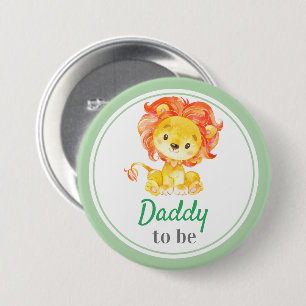 Papa voor de nieuwe vader van Baby Boy Shower Oerw Ronde Button 7,6 Cm
