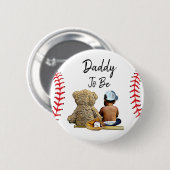 Papa voor een Lil Slugger Baby shower Button (Voorkant /achterkant)