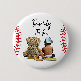 Papa voor een Lil Slugger Baby shower Button