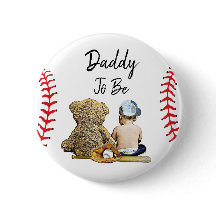 Papa voor een Lil Slugger Baby shower Button