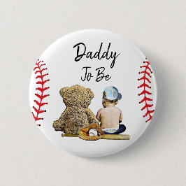 Papa voor een Lil Slugger Baby shower Button