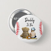 Papa voor een Lil Slugger Baby shower Button (Voorkant /achterkant)