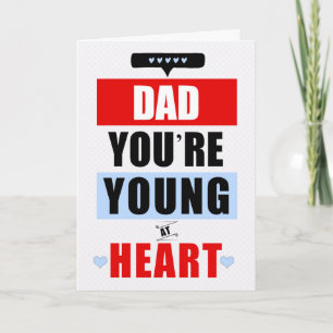 Papa voor Funny Young at Heart Humorous Birthday Kaart