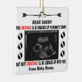 Papa voor kerstcadeaufoto keramisch ornament (Rechts)