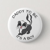 Papa voor Racoon Baby shower Button (Voorkant)