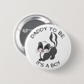 Papa voor Racoon Baby shower Button (Voorkant /achterkant)