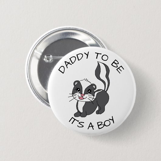 Papa voor Racoon Baby shower Button (Voorkant /achterkant)