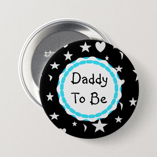 Papa voor sterren, Maan en Heart Button (Voorkant /achterkant)