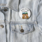 Papa voor tweelingen, ispanisch Baby shower Ronde Button 5,7 Cm (In situ)