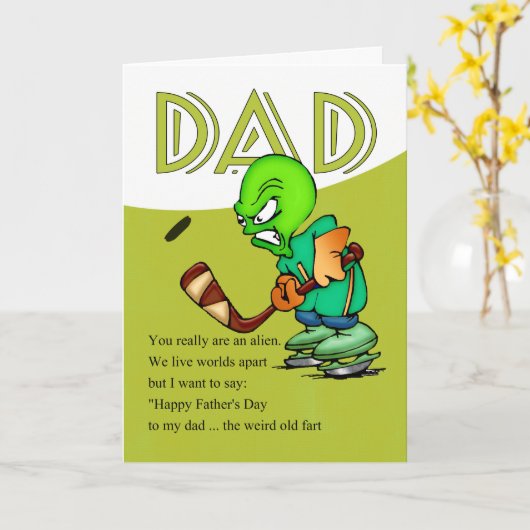 Papa, Vreemdeling van het Hockey van Vaderdag de Kaart (Gele Bloem)