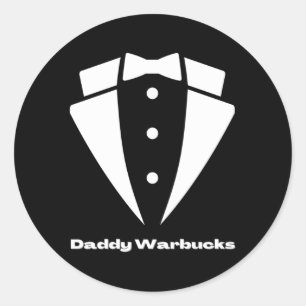 Papa Warbucks van Annie Tuxedo Ronde Sticker