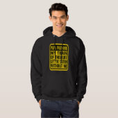 Papa Warning Sign  Senior Citizen Humor Memory Jok Hoodie (Voorkant volledig)