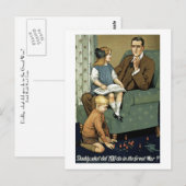 Papa, wat heb je gedaan in de Grote Oorlog? Briefkaart (Voorkant / Achterkant)