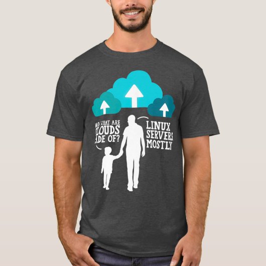 Papa: wat zijn de wolken van de servers van Linux T-shirt (Voorkant)