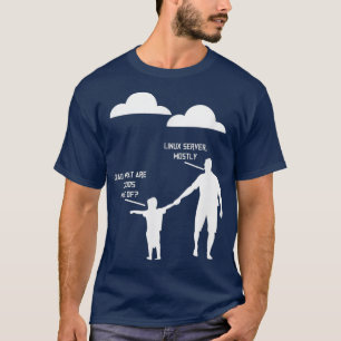 Papa: wat zijn de wolken van de servers van Linux  T-shirt