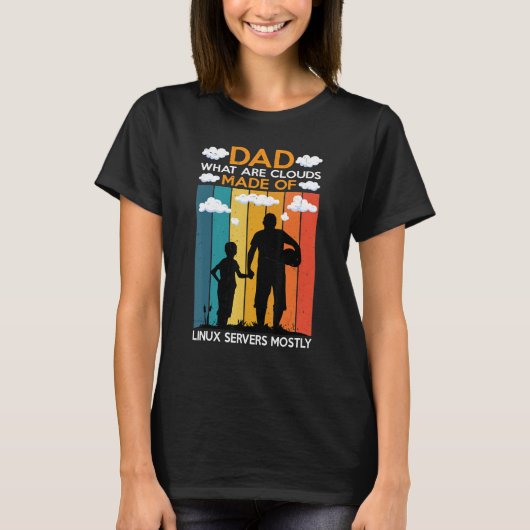 Papa: wat zijn de wolken van de servers van Linux T-shirt (Voorkant)