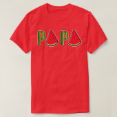Papa Watermelon Summer Fruit Watermelon Slice Fath T-shirt (Design voorkant)