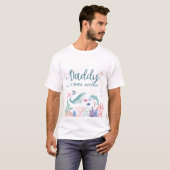 Papa Waterverf onder het Zee Baby shower T-shirt (Voorkant volledig)