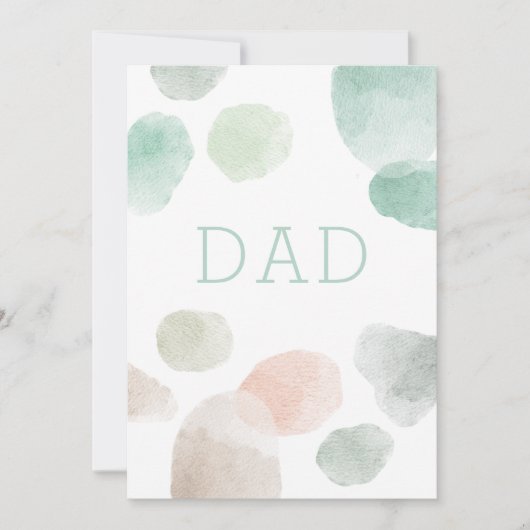 Papa. Waterverf pastel abstract Fijne vaders dag (Voorkant)