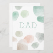 Papa. Waterverf pastel abstract Fijne vaders dag (Voorkant / Achterkant)
