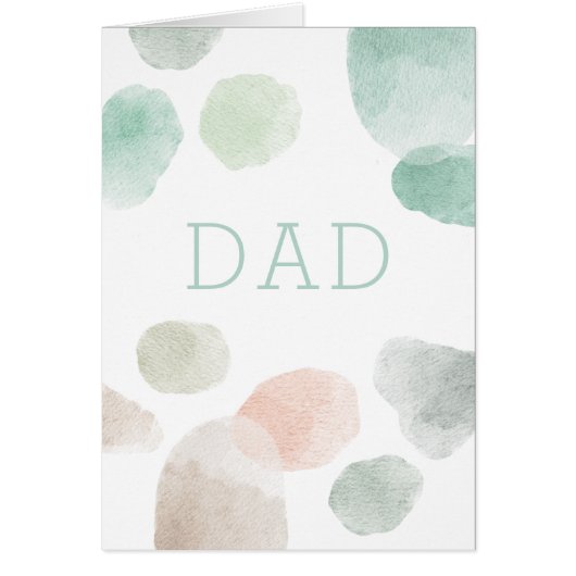 Papa. Waterverf pastel abstract Fijne vaders dag (Voorkant)