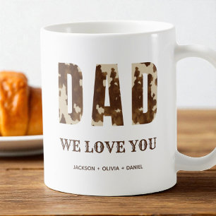 Papa We Aardig Je Brown Typografie Western Land Koffiemok