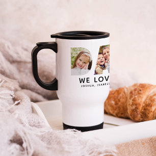 Papa we houden van je 3 foto brief reisbeker