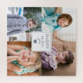 Papa We houden van je blauwe hart 4 Kinder fotocol Legpuzzel (Horizontaal)