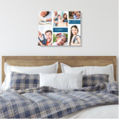 Papa We houden van je foto Collage Canvas Afdruk (Insitu (Slaapkamer))