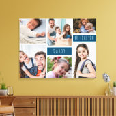 Papa We houden van je foto Collage Canvas Afdruk (Insitu (Woonkamer))