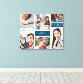 Papa We houden van je foto Collage Canvas Afdruk (Insitu (Houten vloer))