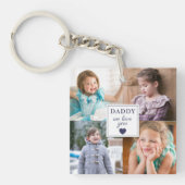 Papa We houden van je foto Collage Sleutelhanger (voorkant)