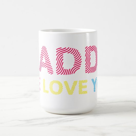 Papa, we houden van je. Gelukkige Vaderdag. Koffiemok (Center)