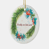 Papa, we houden van je! keramisch ornament (Rechts)