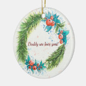 Papa, we houden van je! keramisch ornament (Links)