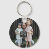 Papa We houden van je met Mustache Fotovaders Dag Sleutelhanger (Achterkant)